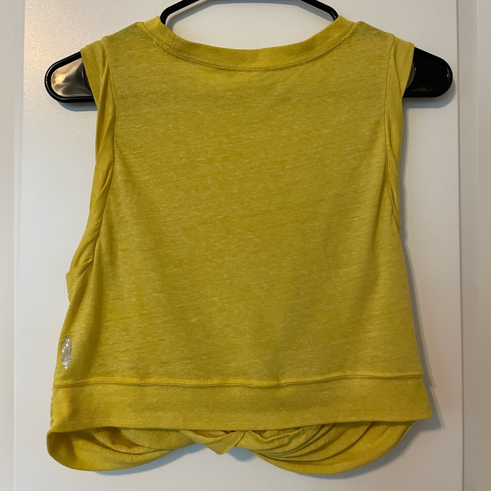 FREE PEOPLE Movement Yellow Cropped Tank - Picture 3 of 3